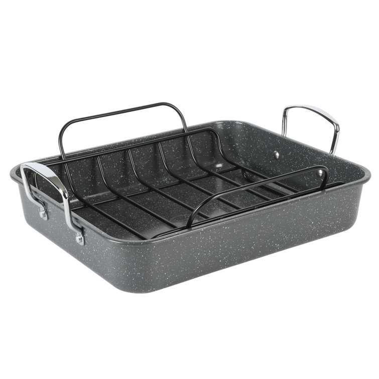 Non stick roasting pan best sale with rack